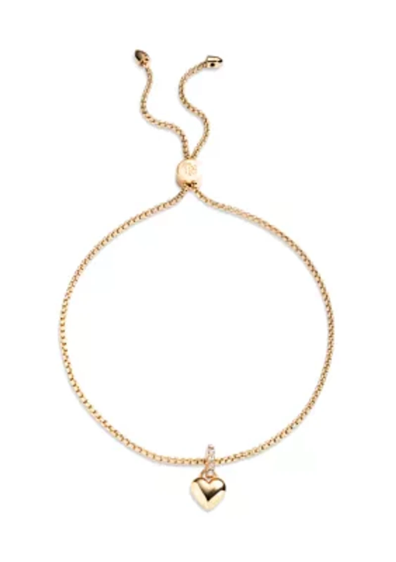 Puffy Heart Slider Bracelet