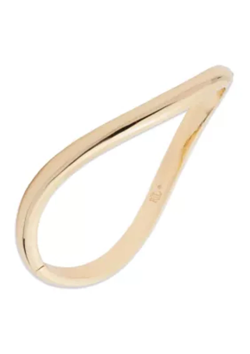 Sculptural Bangle Gold-Tone Bracelet