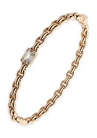  Cable Chain CZ Bangle Bracelet