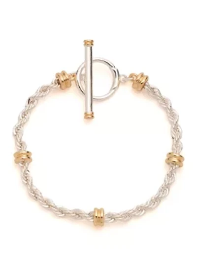 Two Tone Rope Flex Bracelet