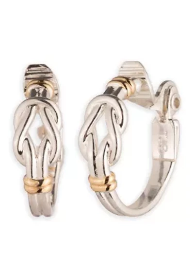 Clip Ear Knot Hoop Earrings