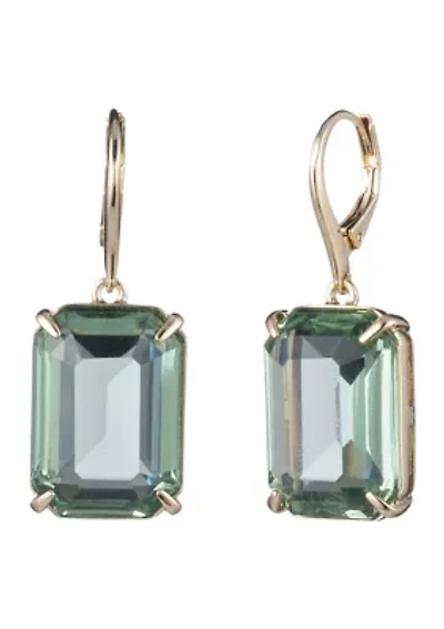 Stone Lever Back Earrings