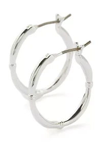 Silver Tone 20mm Hoop Earrings