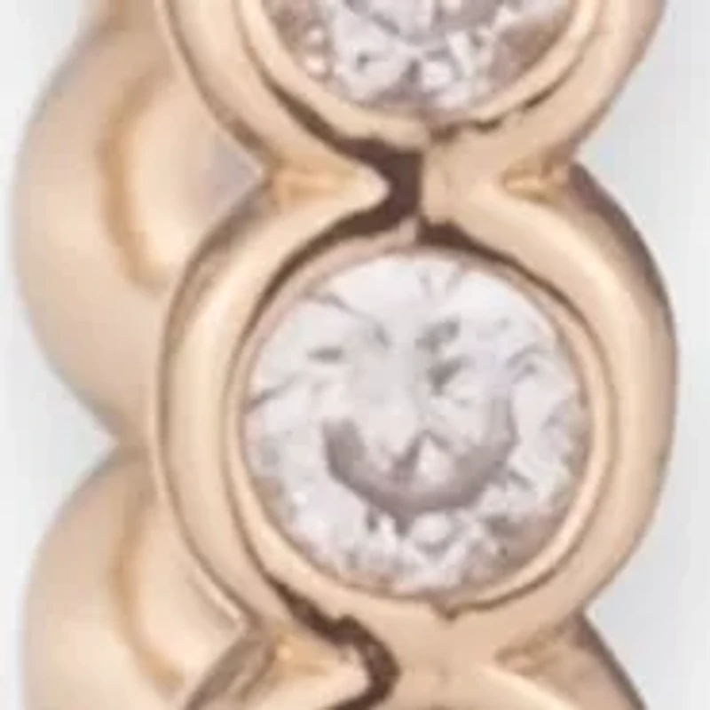 30 Millimeter Silver Tone Bead Split Hoop Earrings