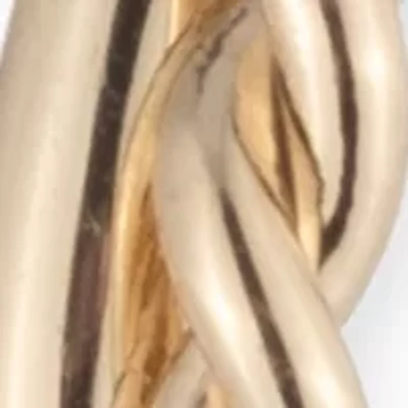 Gold Tone 25mm Rope Twist Hoop Earrings