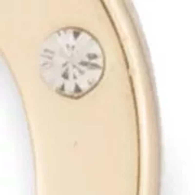 Gold Tone Horseshoe Stud Earrings