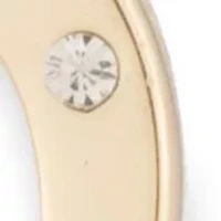 Gold Tone Horseshoe Stud Earrings