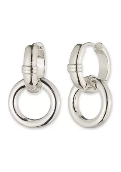 Hoop with Circle Drop Earrings