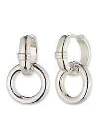 Hoop with Circle Drop Earrings