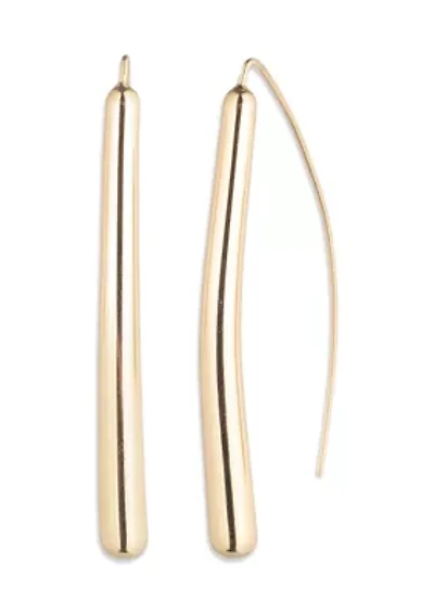 Sculptural Gold-Tone Threader Earrings
