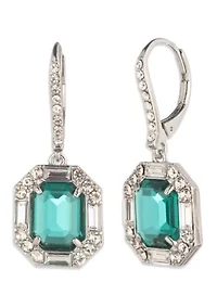 Pave Stone Drop Earrings