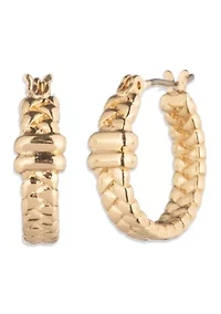 Herringbone Click Top Hoop Earrings