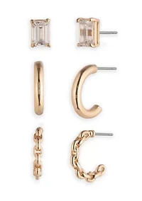 Crystal Trio Earring Set