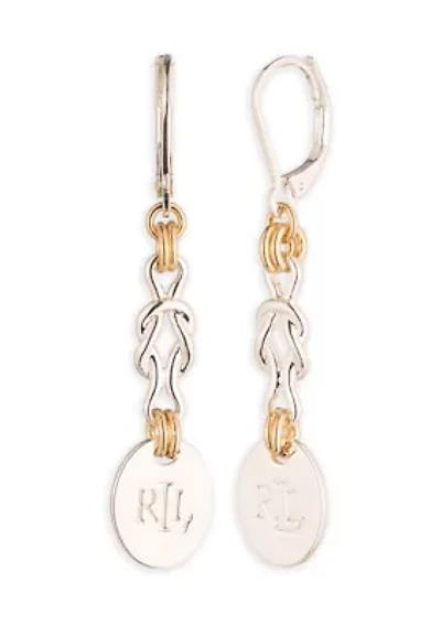  Logo Knot Linear Earrings