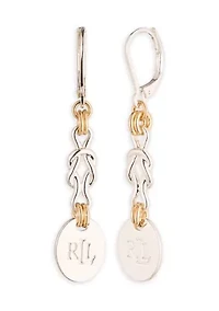  Logo Knot Linear Earrings