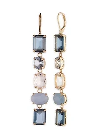 Blue Multi Stone Linear Earrings