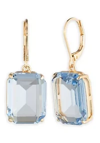 Stone Gold Tone Drop Earrings