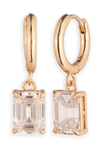 Huggie Stone Drop Earrings
