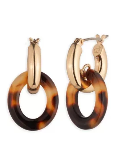 Animal Print Double Hoop Earrings
