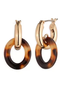 Animal Print Double Hoop Earrings