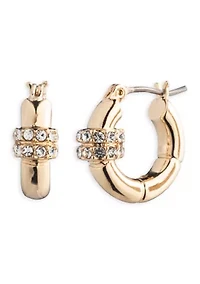 Crystal Pavé Huggie Earrings