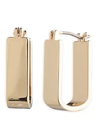 Long Rectangle Hoop Earrings