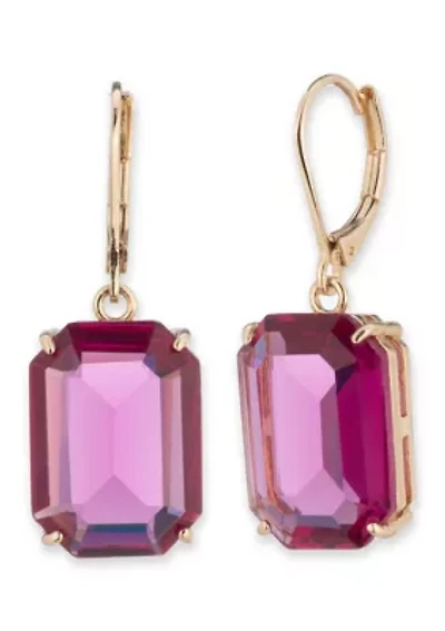  Fuchsia Stone Drop Earrings