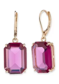  Fuchsia Stone Drop Earrings