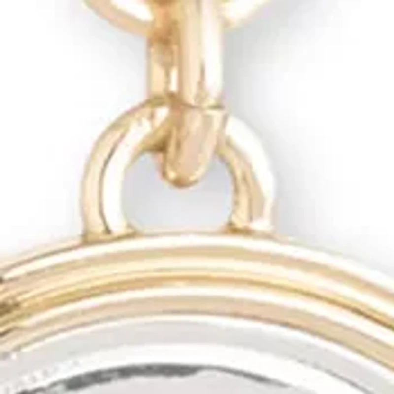 Two-Tone 17 Inch LRL Coin Pendant Necklace