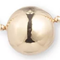 Two Tone 17" Two Row Bead Pendant Necklace