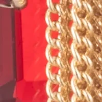 Gold Tone Siam Red Toggle Pendant Necklace