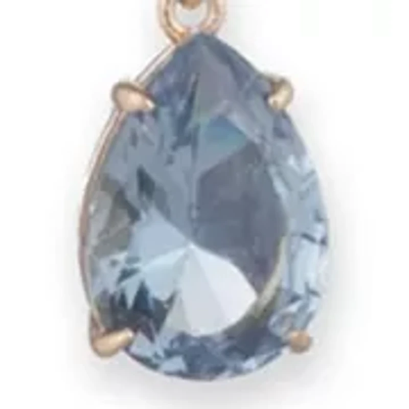 Gold Tone Stone Y Necklace