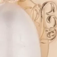 Gold Tone Double Row Pearl Pendant Necklace