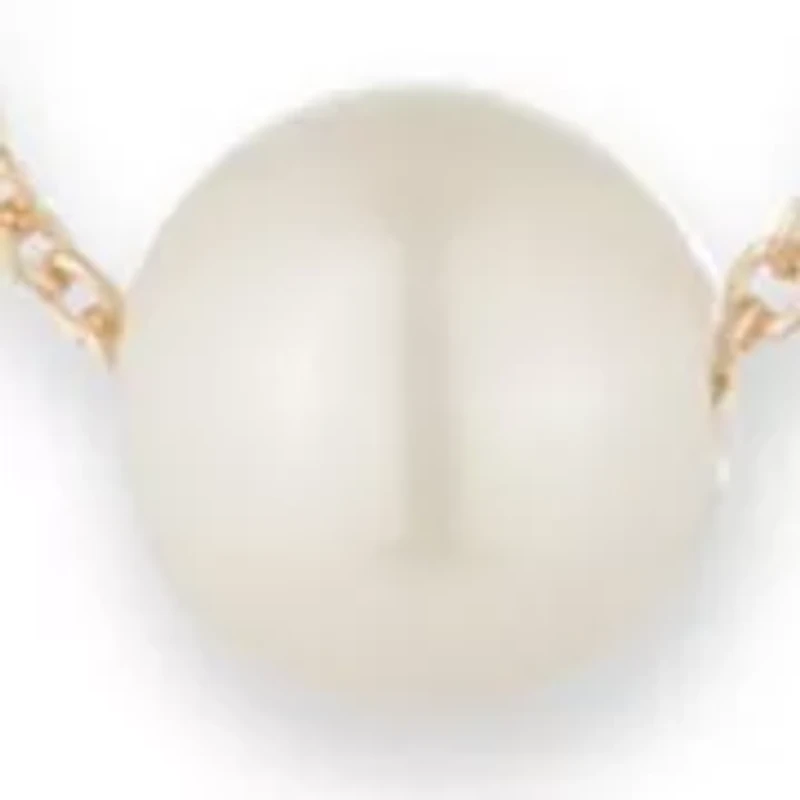 Gold Tone White 2 Row Pearl Necklace