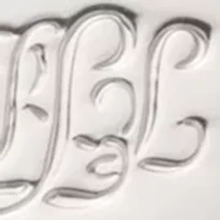 Silver Tone Adjustable Logo Pendant Necklace