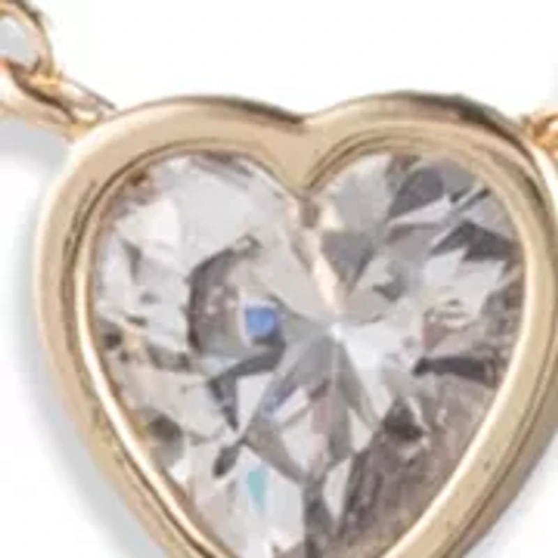 Cubic Zirconia Heart Pendant Necklace