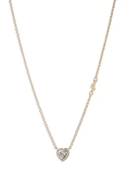 Cubic Zirconia Heart Pendant Necklace