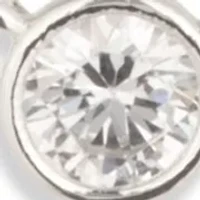 CZ Silver-Tone Pendant Necklace