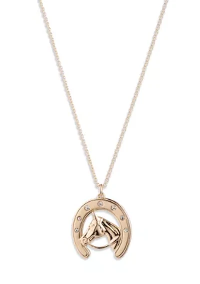  Round Horse Pendant Necklace