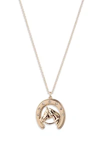  Round Horse Pendant Necklace