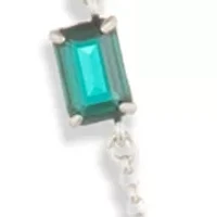 Gold Tone Blue Station Collar Necklace