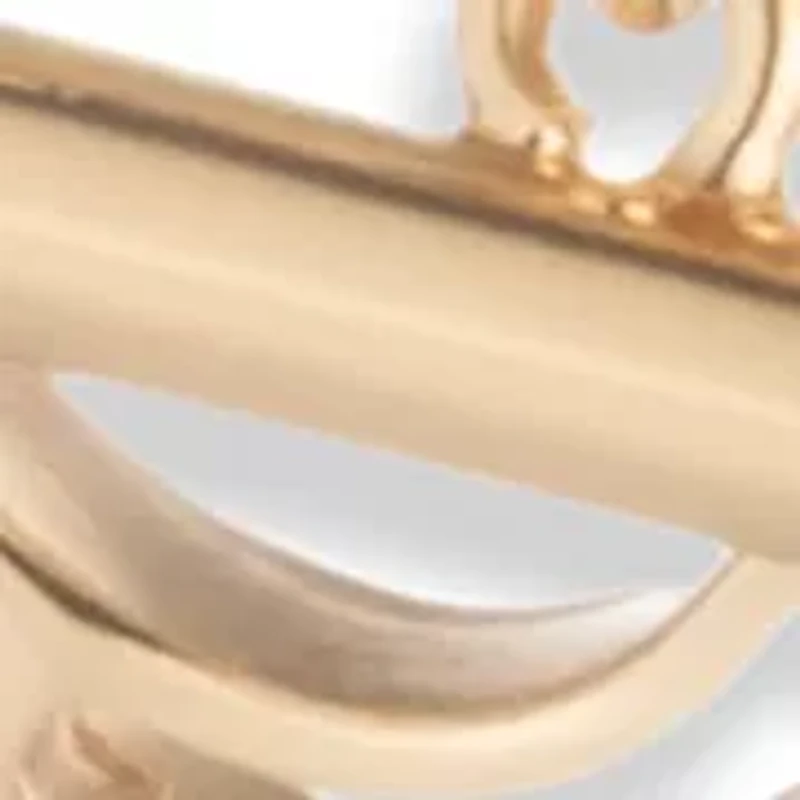  Navy Stirrup Pendant Necklace