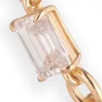 Cable Chain CZ Collar Necklace