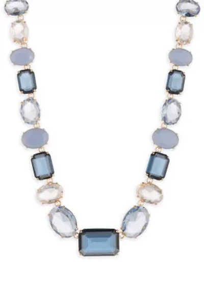 Blue Large Stone Collar Necklace