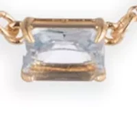 Crystal Stone Station Collar Necklace