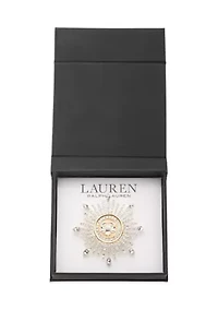 Crystal Crest Burst Pin