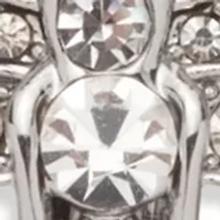 Silver Tone Crystal Dragonfly Pin 