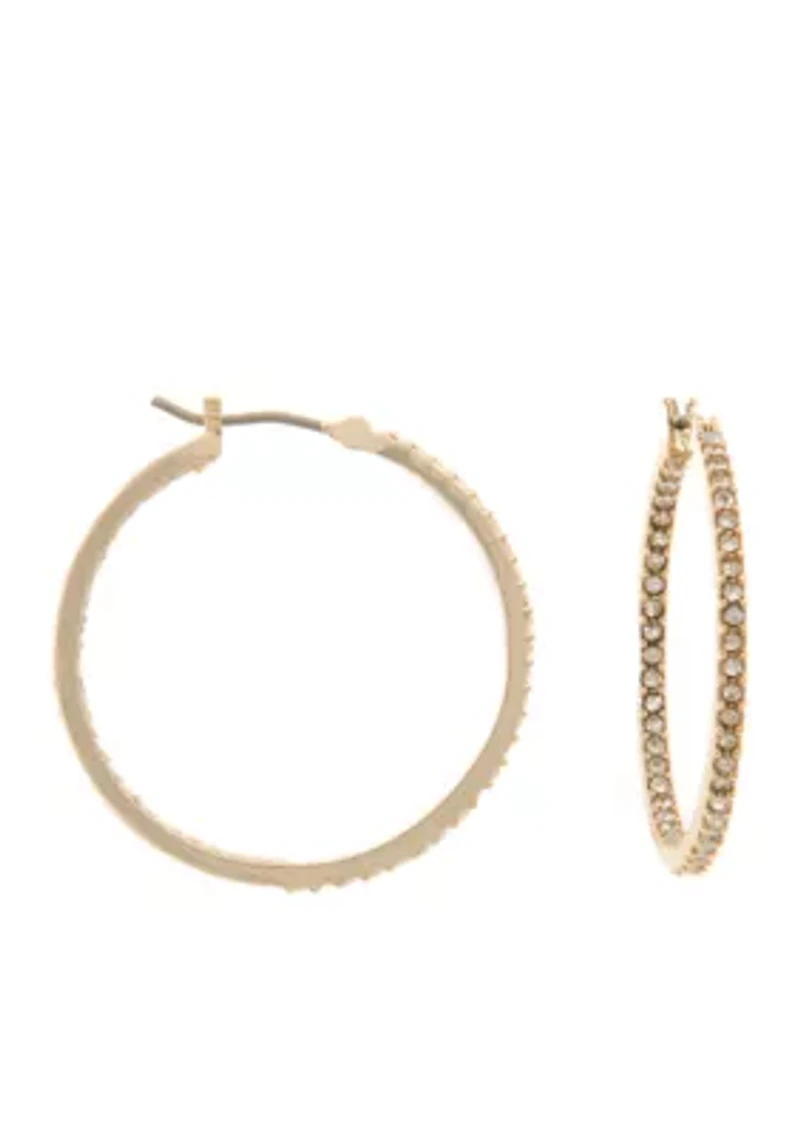 Silver-Tone Hoop Earrings