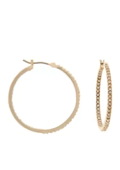 Silver-Tone Hoop Earrings