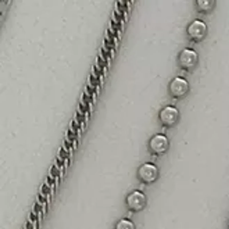 4 Row Silver Tone Necklace Set 